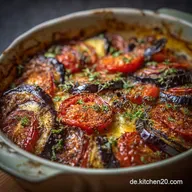 Vegetarischer Low Carb AuberginenAuflauf mit Tomat Herzhaft Ketofreundlich