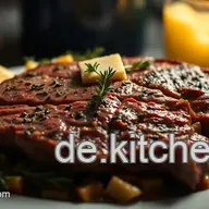 Zartes Kammsteak mit Kr&auml;uterbutter und Ofengem&uuml;se - Ein Genuss