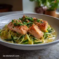 Zucchini Nudeln Mit Lachs Und Zitronenso&szlig;e Low Carb Keto: Seidig Cremig
