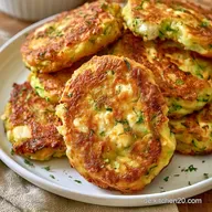 Knusprige Zucchinipuffer mit Feta