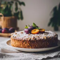Zwetschgen Nuss Kuchen Blech mit N&uuml;ssen