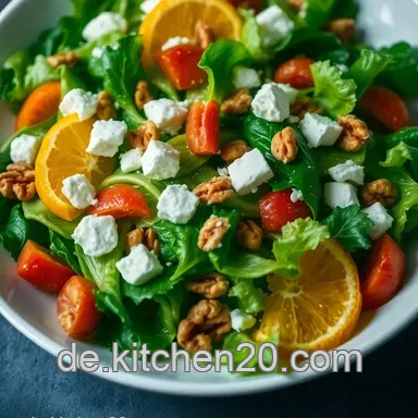 Frischer Babyspinat-Salat mit Zitrus-Vinaigrette &ndash; Einfach & lecker! Rezeptkarte