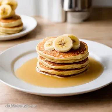 Bananenwolken Fluffige Pancakes ohne Ei Einfach himmlisch Rezeptkarte