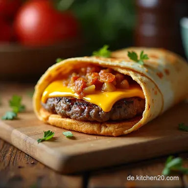 Big Mac Wrap mit leckerer So&szlig;e Blitzrezept f&uuml;r BurgerFans Rezeptkarte
