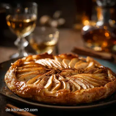 Birnen Lillet: Elegante Galette mit Zimt f&uuml;r festliche Desserts Rezeptkarte