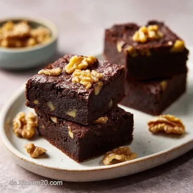 Birnen Walnuss Brownies: F&uuml;r 16 St&uuml;cke Rezeptkarte