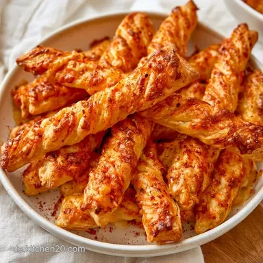 Bl&auml;tterteigstangen mit K&auml;se in 22 Min Rezeptkarte