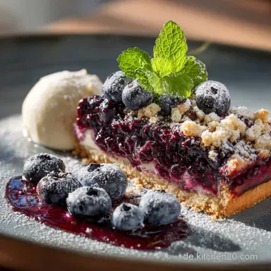 BlaubeerSchmandTarte mit Streuseln Der saftige KaffeetafelKlassiker Rezeptkarte