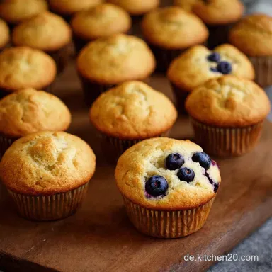 Blaubeer Muffins Rezept Saftig Fluffig wie vom B&auml;cker Rezeptkarte
