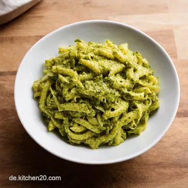 NUDELSALAT mit Pesto Schnelles Rezept Italien f&uuml;r Eilige Rezeptkarte