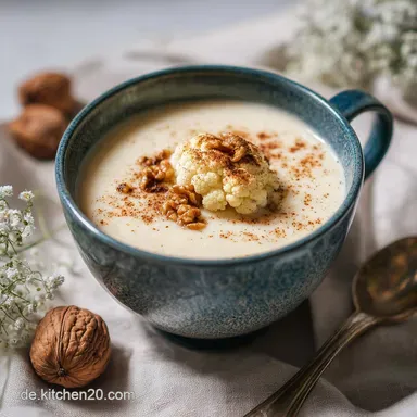 Leckeres Blumenkohlsuppe Rezept mit Muskat Einfach und schnell zubereitet Rezeptkarte