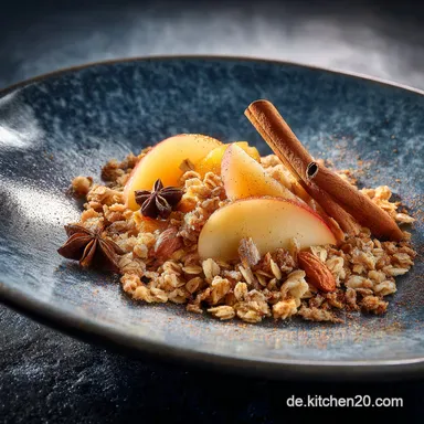 Perfektes BratapfelGranola selber machen Mit Zimt und Vanille Rezeptkarte