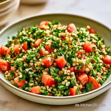 Bulgursalat f&uuml;r 4 Personen: Erfrischend Rezeptkarte