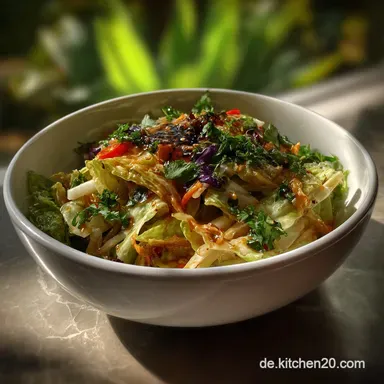 Ein K&ouml;stliches Rezept f&uuml;r den perfekten Salatgenuss: Asiatisch & Frisch Rezeptkarte