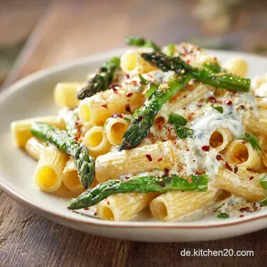 Fr&uuml;hlingsOfenpasta Cremiger SpargelAuflauf mit Ricotta Rezeptkarte