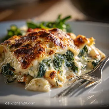 Gem&uuml;seLasagne mit Spinat Das cremige Rezept mit B&eacute;chamel und Ricotta Rezeptkarte