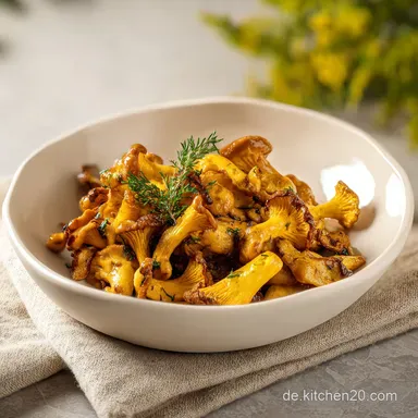 Cremige Pfifferlinge Rezept: Klassische Pilzpfanne in 20 Minuten Rezeptkarte