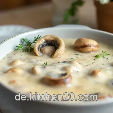 Cremige Rahmchampignons So&szlig;e: Oma's Geheimnis einfach selbst kochen! Rezeptkarte