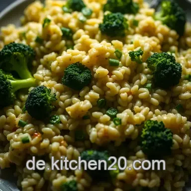 Broccoli-Risotto: Brauchst du etwas Abwechslung in der K&uuml;che? Entdecke mein Rezept! Rezeptkarte