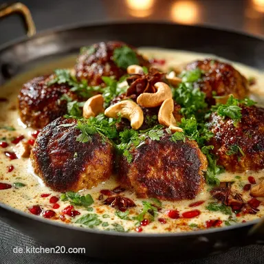 Cremiges Malai Kofta Authentisches Rezept für seidige CashewSoße Rezeptkarte