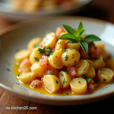 Bayrischer Kartoffelsalat von Molly43 Warm w&uuml;rzig ohne Mayo Das Br&uuml;heGeheimnis Rezeptkarte
