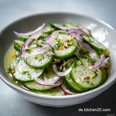 German Cucumber Salad | Total 15 Min Rezeptkarte