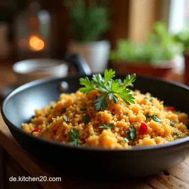 Lockere Basmati Reispfanne in 30 Minuten Schnelle Gesund One Pot Rezeptkarte