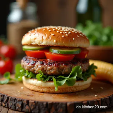 Saftige BurgerPattys selber machen Das 8020 Geheimnis f&uuml;r den perfekten GrillGenuss Rezeptkarte
