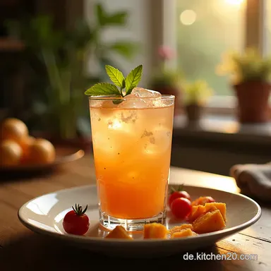 EISTEE HUGO Rezept f&uuml;r hei&szlig;e Tage Mein erfrischender Sommerdrink Rezeptkarte