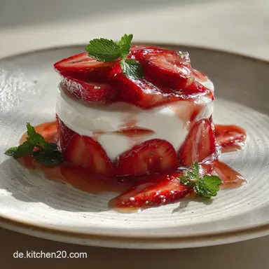 Erdbeer-Dessert mit Joghurt &ndash; ein k&ouml;stlicher Genuss f&uuml;r den Sommer: Ready in 45 Minutes
