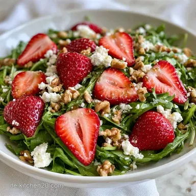 Erdbeer Rucola Salat in 15 Minuten Rezeptkarte