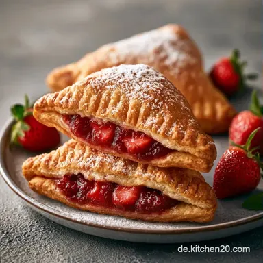 Erdbeeren im Bl&auml;tterteig in 35 Min Rezeptkarte