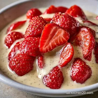 Erdbeeren mit Vanillesauce in 15 Minuten Rezeptkarte