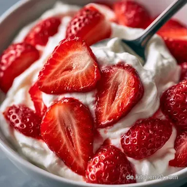 Erdbeernachtisch mit Mascarpone f&uuml;r 4 Rezeptkarte