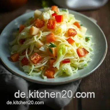 Frischer Spitzkohlsalat mit Honig-Senf-Dressing &ndash; Einfach und lecker! Rezeptkarte