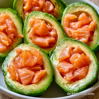 Gef&uuml;llte Avocado in 20 Minuten Rezeptkarte
