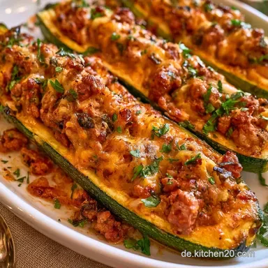 Gef&uuml;llte Zucchini Aus Dem Airfryer: 30 Min Rezeptkarte