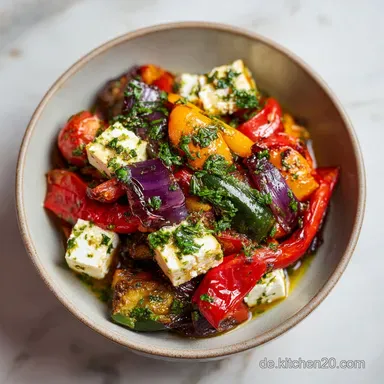 Gem&uuml;sepfanne mit Feta in 20 Minuten: Mediterran & Cremig Rezeptkarte