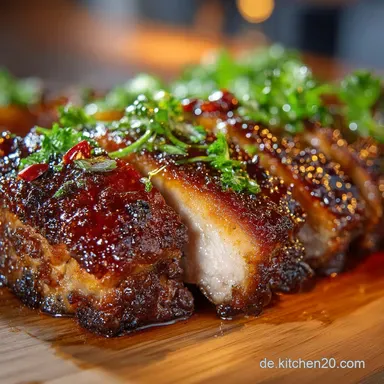 Ultimativer Char Siu H&auml;hnchenbraten Saftig klebrig und gl&auml;nzend Rezeptkarte