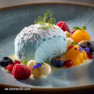 Gletschereis Lik&ouml;r Einfaches ProfiRezept f&uuml;r eisblauen Genuss Rezeptkarte