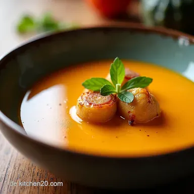 BlitzK&uuml;rbissuppe Einfaches Rezept mit Hokkaido Omas Geheimtipp Rezeptkarte