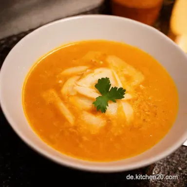 Omas Geheimnis KRBISSUPPE Rezept mit Hokkaido einfach Rezeptkarte