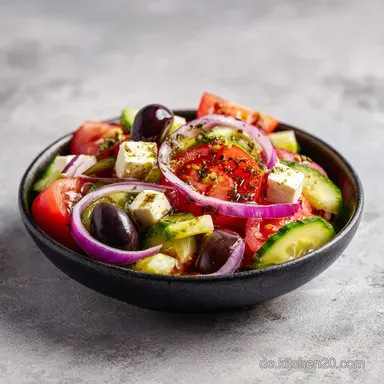 Griechischer Bauernsalat in 15 Minuten: Originales Rezept Rezeptkarte