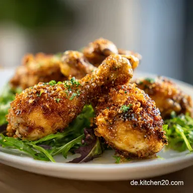 H&auml;hnchenkeulen aus dem Airfryer: 35 Min. Rezeptkarte