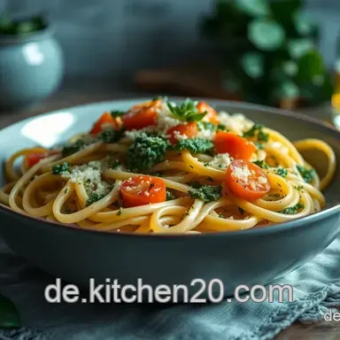 Rezept f&uuml;r Nudeln: Hausgemachte Tagliatelle mit Pesto &ndash; Einfach und K&ouml;stlich!