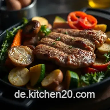 Hei&szlig;er Stein: Grillvergn&uuml;gen mit frischem Gem&uuml;se und saftigem Fleisch Rezeptkarte