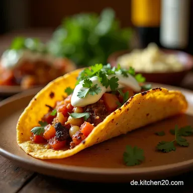 Bester TacoAuflauf Cremig w&uuml;rzig in 50 Minuten fertig Rezeptkarte