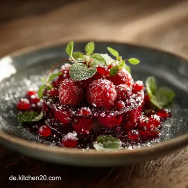 Himbeerlik&ouml;r mit Glitzer Das einfache Rezept f&uuml;r den funkelnden Traum Rezeptkarte