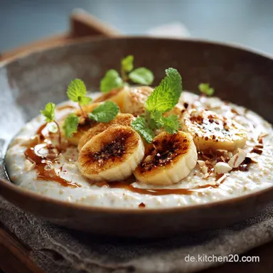 Cremiges HirsePorridge mit karamellisierter Banane 30 Minuten Rezeptkarte