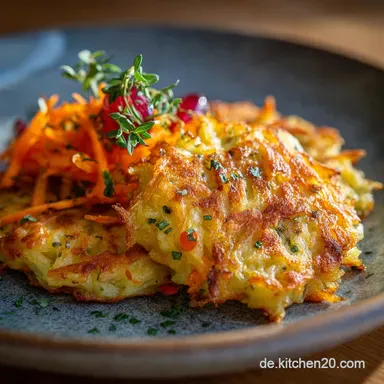 Kartoffelpuffer aus Kn&ouml;delteig Knusprig gesund aus dem Ofen in 45 Min Rezeptkarte